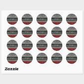 Sticker Rond Parties scintillant rouge Zebra Célébration Sweet  (Feuille)