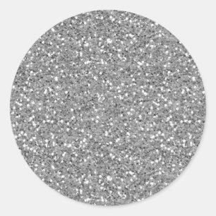 Sticker Rond Parties scintillant Silver Shimmer