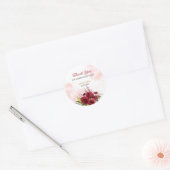 Sticker Rond Parties scintillant Splash Bourgogne Dahlia Rose A (Enveloppe)