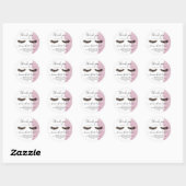 Sticker Rond Parties scintillant Touche maquillage Artiste Merc (Feuille)