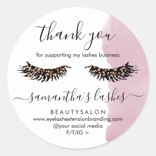 Sticker Rond Parties scintillant Touche maquillage Artiste Merc (Devant)