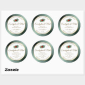 Sticker Rond Parties scintillant Turquoise foncée Produits blan (Feuille)