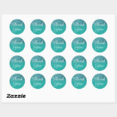 Sticker Rond Parties scintillant turquoise Turquoise Gradient M (Feuille)