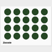 Sticker Rond Parties scintillant verte foncée Emerald Spring (Feuille)