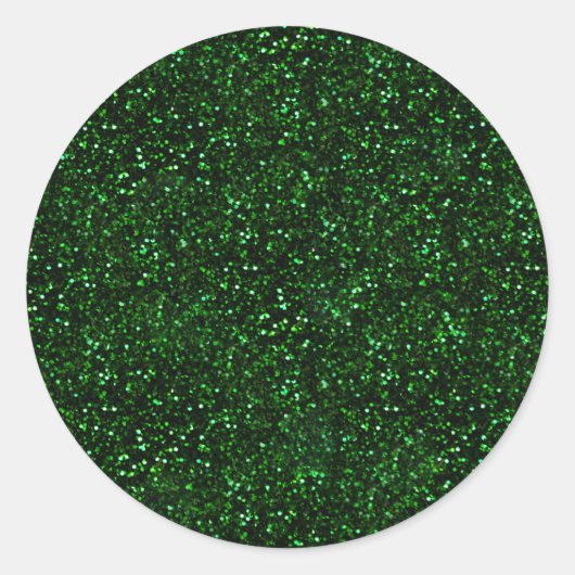 Sticker Rond Parties scintillant verte foncée Emerald Spring (Devant)