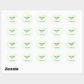 Sticker Rond Parties scintillant verte simple ajouter votre num (Feuille)
