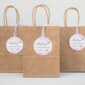 Sticker Rond Parties scintillant violet argenté brille merci ma