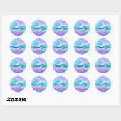 Sticker Rond Parties scintillant violet clair Iridescente Sweet (Feuille)