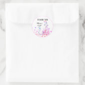 Sticker Rond *~* Parties scintillant violet Dragon Baby Girl Me (Sac)