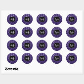 Sticker Rond Parties scintillant violet foncé ultra violet scin (Feuille)
