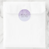 Sticker Rond Parties scintillant violet Merci (Sac)