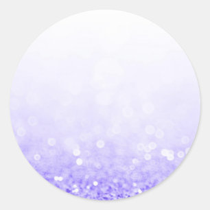 Sticker Rond Parties scintillant violet personnalisé tendance