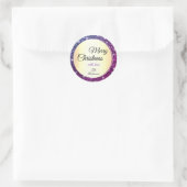 Sticker Rond Parties scintillant violet tendance Étoiles étince (Sac)