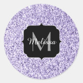 Sticker Rond Parties scintillant violet ultra violet brillant M (Devant)