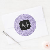 Sticker Rond Parties scintillant violet ultra violet brillant M (Enveloppe)