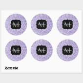 Sticker Rond Parties scintillant violet ultra violet brillant M (Feuille)