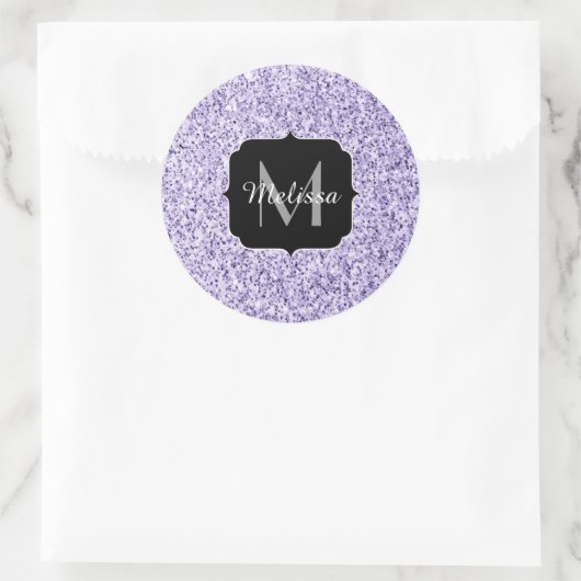 Sticker Rond Parties scintillant violet ultra violet brillant M (Sac)