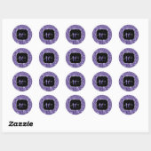 Sticker Rond Parties scintillant violet ultra violet étincelles (Feuille)