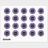 Sticker Rond Parties scintillant violet ultra violet scintille  (Feuille)