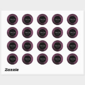 Sticker Rond parties scintillant violette (Feuille)