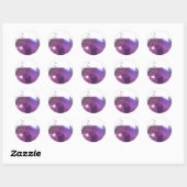 Sticker Rond Parties scintillant violette (Feuille)