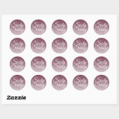 Sticker Rond Parties scintillant violette Ombre 60 et Sassy 60e (Feuille)