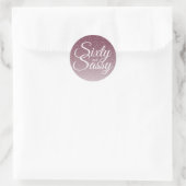 Sticker Rond Parties scintillant violette Ombre 60 et Sassy 60e (Sac)