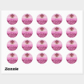 Sticker Rond Parties scintillant Zebra Princess rose (Feuille)