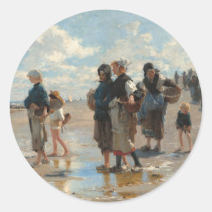 Sticker Rond Partir à la Pêche de John Singer Sargent