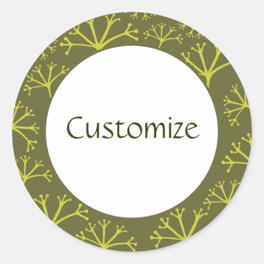 Sticker Rond Partis avec le Modèle éolien (Devant)