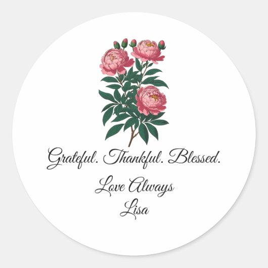 Sticker Rond Party Birthday Shower Thank You (Devant)