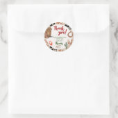 Sticker Rond Party Cowboy Birthday cute (Sac)