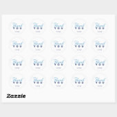 Sticker Rond Party Favoriser Merci Sticker, Baby shower (Feuille)