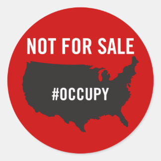 Sticker Rond Pas à vendre - Occupy Wall Street - Nous sommes le