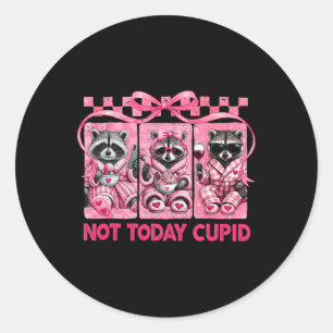 Sticker Rond Pas aujourd'hui Cupidon Saint-Valentin Raton laveu