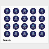 Sticker Rond Pas aujourd'hui triste robot (Feuille)