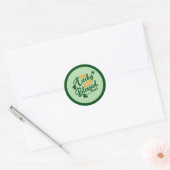 Sticker Rond Pas chanceux, juste béni – Conception de trèfle (Enveloppe)