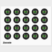 Sticker Rond Pas chanceux simplement bénis Christian Shamrocks (Feuille)