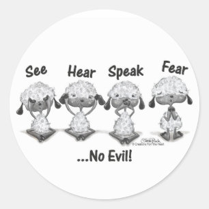 Sticker Rond Pas d'agneaux malins
