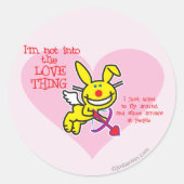 Sticker Rond Pas Dans L'Amour (Devant)