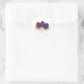 Sticker Rond pas d'arrière - plan Ruby Sapphire Amethyst pour P (Sac)
