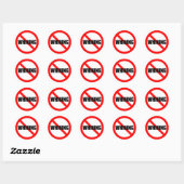 Sticker Rond Pas d'autocollant (Feuille)