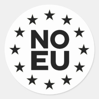 Sticker Rond Pas d'autocollant EU v2