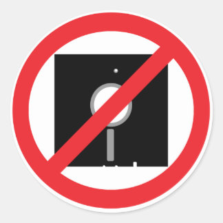 Sticker Rond Pas d'autocollant Floppies