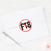Sticker Rond Pas d'autocollant FT8 (Enveloppe)