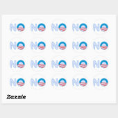Sticker Rond Pas d'autocollant Obama (Feuille)