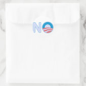 Sticker Rond Pas d'autocollant Obama (Sac)