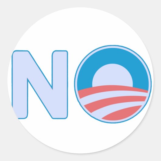 Sticker Rond Pas d'autocollant Obama (Devant)