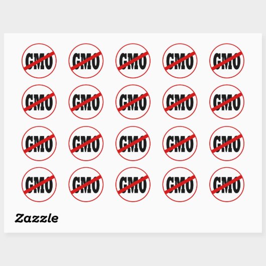 Sticker Rond Pas d'autocollant OGM (Feuille)
