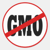 Sticker Rond Pas d'autocollant OGM (Devant)